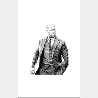 jason statham hand drawing fan works graphic design and drawing by ironpalette Posters and Art